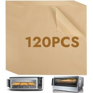 BYKITCHEN 12 Inch Air Fryer Parchment Paper for Ninja Air Fryer SP151 SP351 SP101 SP201 SP301, 120PCS Airfryer Disposable Liners for Ninja Foodi Airfryer Combo, Flip Up Toaster Oven Accessories