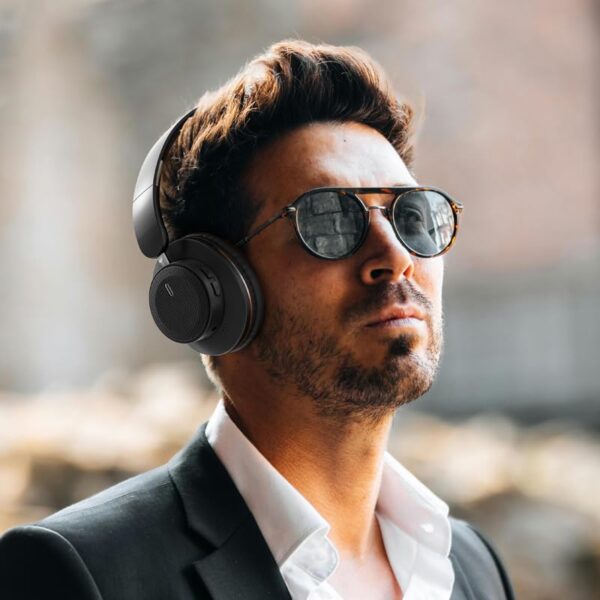 Bluetooth Over-Ear Headphones, Foldable Wireless Headphones with Hidden Mic for Cell Phone, PC, Laptop, Suitable for Music, School, Workouts, and Gaming (Black) - Image 6