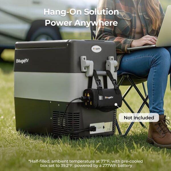 BougeRV 12V Portable Refrigerator Fridge Freezer Portable Car Fridge 53 Quart Electric Cooler12V/24V DC 110~240 V AC for RV Truck Jeep Pickup SUV Van Boat Camping Tailgating Road Trip Outdoor Travel - Image 5