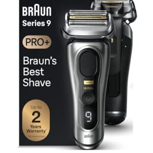 Braun Series 9 9517s PRO+ Electric Razor for Men, 5 Pro Shave Elements & Precision Long Hair ProTrimmer, Charging Stand, Braun’s Best for Smooth Skin, Wet & Dry Electric Razor with 60min Runtime