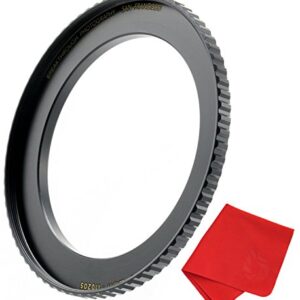 Breakthrough Photography 77mm to 82mm Step-Up Lens Adapter Ring for Filters, Made of CNC Machined Brass with Matte Black Electroplated Finish