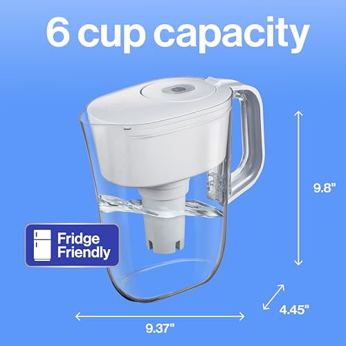 Brita Water Filter Pitcher for Tap and Drinking Water with 1 Standard Filter, Lasts 2 Months, 6-Cup Capacity, BPA Free, White - Image 6
