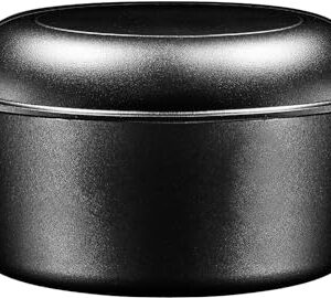 Bruntmor Pre-Seasoned Cast Iron Double Dutch Oven with Skillet Lid – 7 Quart All-in-One Casserole and Braising Pan – Heavy Duty and Oven Safe Black Cookware for Versatile Cooking – 14.7 x 6.9 Inches