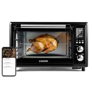 COSORI Air Fryer Toaster Oven Combo 13-in-1, 32Qt APP & Voice Control Convection Oven Countertop, Bake, Broil, Roast, Dehydrate, Sous Vide, 134 Recipes & 4 Accessories, Black, Stainless Steel