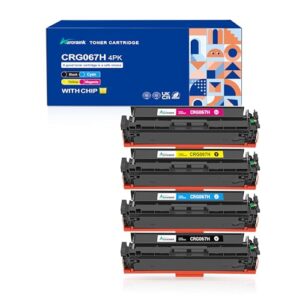 CRG 067H CRG-067 Toner Cartridge Set, 067H High Yield Toner, Replacement for Compatible Canon 067H Compatible for Color ImageClass MF656Cdw LBP632Cdw MF654Cdw MF653Cdw LBP633Cdw Printer (4 Pack)
