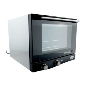 Cadco OV-003 18-7/8″ Quarter-Size Countertop Convection Oven for Restaurant Hotel Food Truck Concession Kiosk, (3) Quarte-Size Sheet Pan Capacity and Manual Controls, Stainless Steel, 120V, NSF