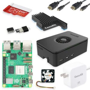 CanaKit Raspberry Pi 5 Starter Kit PRO – Turbine Black (128GB Edition) (8GB RAM)