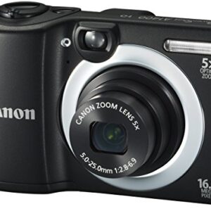 Canon PowerShot A1400 16.0 MP Digital Camera with 5X Digital Image Stabilized Zoom 28mm Wide-Angle Lens and 720p HD Video Recording (Black)