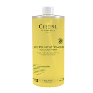 Cirepil – Pre & Post – Depilatory Oil – 1000 ml / 33.81 fl oz – Protects the Skin Before Waxing & Removes Wax Residue – Pre-Waxing & Post-Waxing