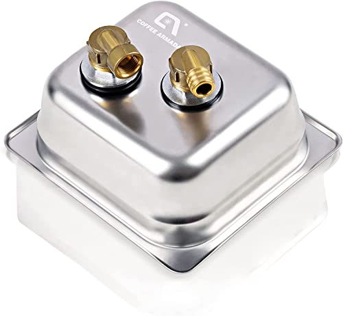 Coffee Armada Glass and Pitcher Rinser – Stainless Steel – High Pressure Auto Jet Washer Press – Essential item for Professional Coffee Shops and Bars 7.3” x 6.9” x 4.5” - Image 5