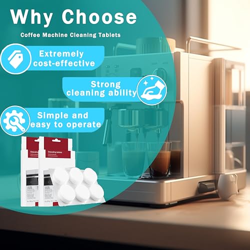Coffee Maker Descaling Tablets, Can Remove Limescale, Grease, Residues, No Foreign Matter Residue, Prolong the Service Life of the Coffee Machine, Two Boxes (12 Tablets) - Image 4