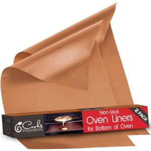 Cooks Innovations Non-Stick Oven Protector Mat – 2 Heavy Duty Nonstick Rack Liners to Protect Convection, Electric, Gas & Microwave Ovens – BPA & PFOA Free Heat Resistant Baking Mat