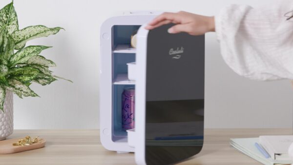 Cooluli 15L Mini Fridge for Bedroom - Car, Office Desk & College Dorm Room - 12v Portable Cooler & Warmer for Food, Drinks, Skincare, Beauty & Makeup - AC/DC Small Refrigerator with Glass Front, Black - Image 8