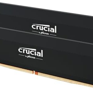 Crucial Pro 32GB DDR5 RAM Kit (2x16GB),CL36 6000MHz, Overclocking Desktop Gaming Memory, Intel XMP 3.0 & AMD Expo Compatible, Black – CP2K16G60C36U5B