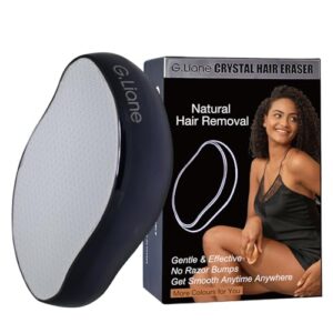 Crystal Hair Eraser,Upgraded Painless Crystal Hair Remover,Effective Nano Glass Hair Removal Device and Skin Exfoliation,Body Epilator for Women and Men(Black)