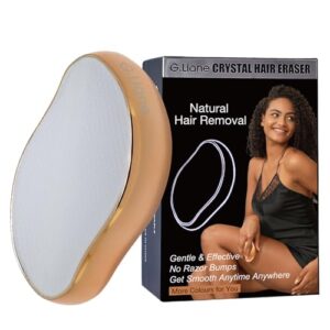 Crystal Hair Eraser,Upgraded Painless Crystal Hair Remover,Effective Nano Glass Hair Removal Device and Skin Exfoliation,Body Epilator for Women and Men(Gold)