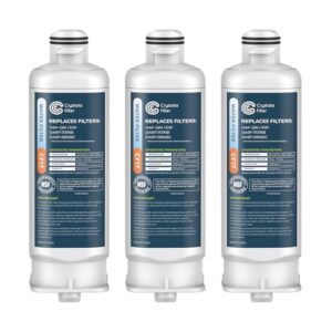 Crystala Filters Replacement for DA97-17376B Water Filter, NSF 42 Compatible with Samsung HAF-QIN, HAF-QIN/EXP, DA97-08006C, RF23M8070SG, RF23M8070SR, RF23M8090SG, RF23M8570SR (3 Pack)