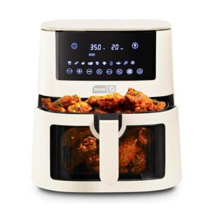 DASH 7qt Clear View Digital Air Fryer – Cream