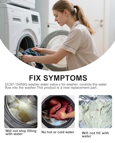 DC97-15459Q Washer Water Inlet Valve - Compatible with Samsung Washing Machine Parts, Replace AP7187126, EAP16735204, WA52A5500AV, WA55A7300AE, WA51A5505AC/US - 1 Year Warranty - Image 7