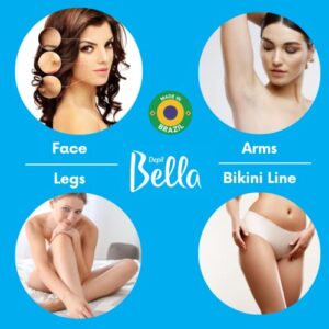 Depil Bella Brazilian Paste Full Body Sugar Wax Mint | Hair Removal for Professional or Personal Use | 100% Natural, Vegan, Organic | For All Skin Types | 2.87lbs