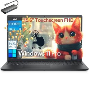 Dell Inspiron 15.6″ FHD Touchscreen Laptop Computer for Home Business Student, 13th Gen Intel 10-Core i5-1334U (Beat i7-1250U), 32GB DDR4 RAM, 1TB PCIe SSD, WiFi 6, HDMI, Windows 11 Pro S, USB C Hub