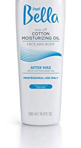Depil Bella Post Waxing Oil Moisturizing Remover | Cotton Seed Oil for Soft and Smooth Skin | 500ml