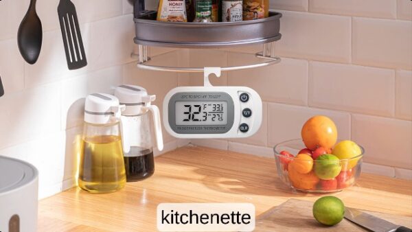 Digital Frigerator Thermometer 2 Pack, Waterproof Fridge and Freezer Thermometer, Thermometer Refrigerator with Large LCD Screen, Stand and Magnetic Back, for Room,Kitchen(White) - Image 8