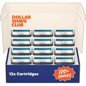 Dollar Shave Club | 6 Blade Razor Refills (12 Pack) | 6 Stainless Steel Blades for a Close & Comfortable Shave