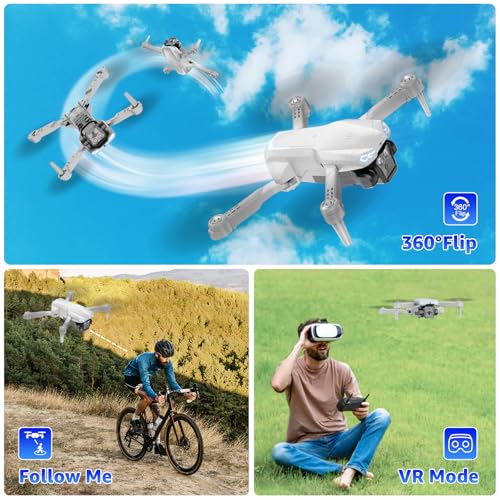 Drone with Camera for Kids & Adults, 1080P HD Mini FPV Drones with Altitude Hold, One-Key Take Off/Landing, Headless Mode, 360° Flips, Speed Adjustment, Toys Gifts for Boys Girls, Beginner - Image 8