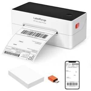 Ecommerce Label Printer 4×6, Bluetooth Thermal Shipping Label Printer, Compatible with Android&iOS and Windows, Support Amazon, Ebay, Shopify, Etsy, Whatnot, USPS, Pirate Ship, Shippo