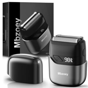 Electric Foil Shavers for Men: Mini Electric Razor for Face – IPX7 Waterproof Cordless Razor with LED Display & Fast Charge – Micro-Comb Technology & Precision Blades