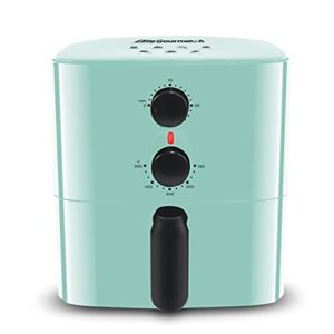 Elite Gourmet EAF-3218BL Personal 1.1Qt Compact Space Saving Electric Hot Air Fryer Oil-Less Healthy Cooker, Timer & Temperature Controls, PFOA Free, Mint