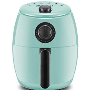 Elite Gourmet EAF0201BLX Personal Compact Space Saving Electric Hot Air Fryer Oil-Less Healthy Cooker, Timer & Temperature Controls, 1000W, 2.1 Quart, Mint