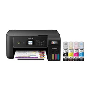 Epson EcoTank ET-2800 Wireless Color All-in-One Cartridge-Free Supertank Printer with Scan and Copy â€“ The Ideal Basic Home Printer – Black, Medium