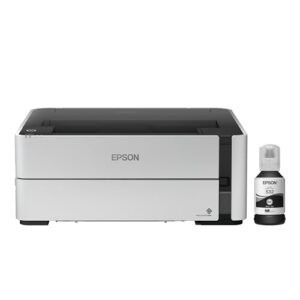 Epson EcoTank ET-M1170 Wireless Monochrome Supertank Printer with Ethernet PLUS 2 Years of Unlimited Ink*,White