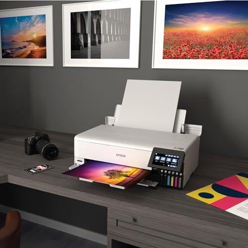 Epson EcoTank Photo ET-8550 Wireless Wide-Format All-in-One Supertank Printer with Scanner, Copier, Ethernet and 4.3-inch Color Touchscreen, Large, White - Image 5