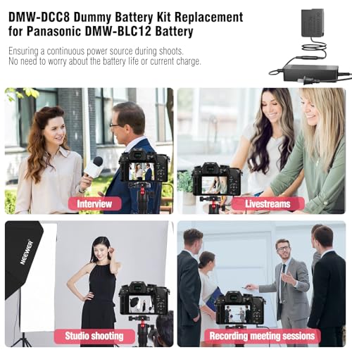 F1TP DMW-AC10 DMW-DCC8 AC Power Adapter Dummy Battery for Panasonic Lumix DMC-G5 G6 G7 GX8 G80 G81 G85 GH2 GH2K FZ200 FZ300 FZ2000 G90 G99 Cameras. - Image 3