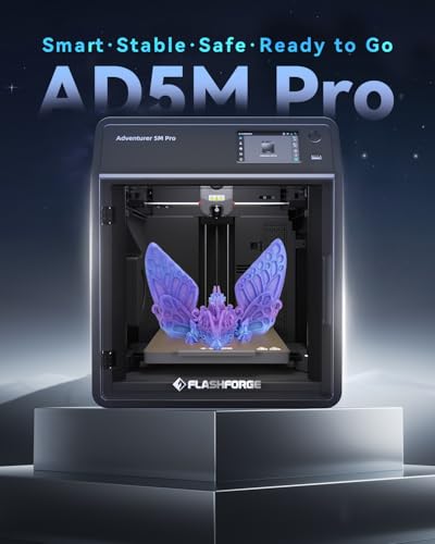 FLASHFORGE AD5M Pro 3D Printer, CoreXY 600 mm/s Printing Speed, 0.4 & 0.6mm 3s Quick-Swap 280°C Nozzles, 1-Click Auto Leveling, Fully Enclosed, 220×220×220mm Build Volume - Image 3