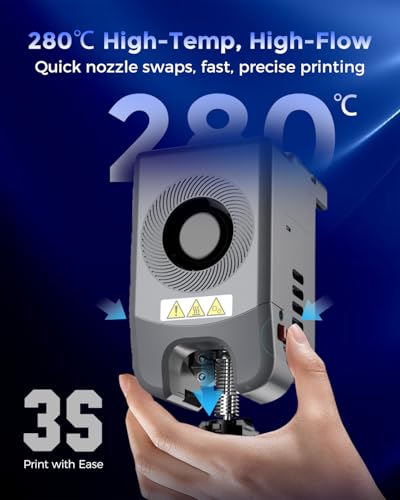 FLASHFORGE AD5M Pro 3D Printer, CoreXY 600 mm/s Printing Speed, 0.4 & 0.6mm 3s Quick-Swap 280°C Nozzles, 1-Click Auto Leveling, Fully Enclosed, 220×220×220mm Build Volume - Image 7