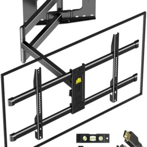 FORGING MOUNT Long Arm TV Mount Full Motion Wall Mount TV Bracket with 43” Extension & Swivel Articulating Arm & Tilt, Fits 42 to 80 Inch Flat/Curve TVs Holds up to 110 lbs, VESA 600x400mm Compatible