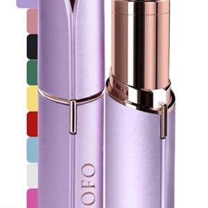 Facial Hair Removal for Women | Electric Razor Device Small Mustache Dermaplaning Remover Tools Tweezers Epilator Trimmer Face Dermaplane Shavers Beauty Gadgets Set Accessories by VISOFO (Amethyst)