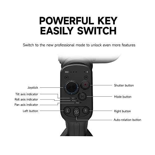 FeiyuTech SCORP-C Camera Gimbal Stabilizer, Max 5.5lbs Payload, 3-Axis Handheld Gimble Stabilizer for DSLR and Mirrorless Camera, Fits for Sony, Lumix, Nikon, Canon, Fujifilm, Cable Control - Image 4