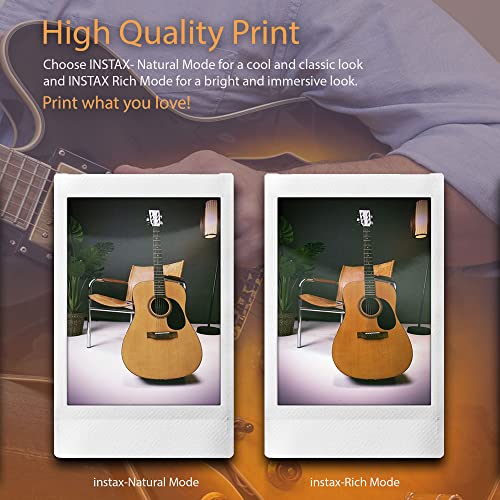 Fujifilm Instax Mini EVO Hybrid Instant Camera Black Bundle with Instax Mini Instant Film 20 Sheets, 32GB microSD Card, Vintage Style Black Camera Case, Bundle - Image 5