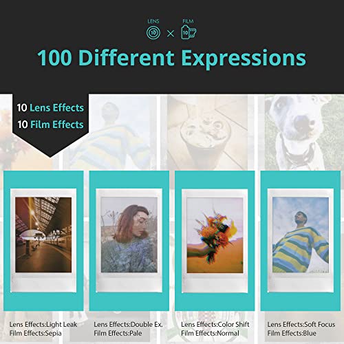 Fujifilm Instax Mini EVO Hybrid Instant Camera Black Bundle with Instax Mini Instant Film 20 Sheets, 32GB microSD Card, Vintage Style Black Camera Case, Bundle - Image 6