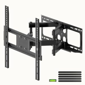 Full Motion TV Wall Mount for Most 26″-70″ Flat/Curved TV, Swivel Tilt Bracket with Articulating Dual Arms, Support 100lbs, Max VESA 400x400mm, Fits 12”/16″ Wood Stud (MA570)