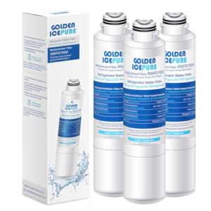 GOLDEN ICEPURE RWF0700A Refrigerator Water Filter Replacement for Samsung DA29-00020B, HAF-CIN/EXP, RF263BEAESR, RF28HMEDBSR, RF28HFEDTSR, RF28HFEDBSR, 3PACK