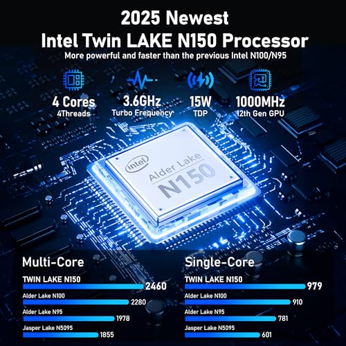 Gaming Laptop, 16 Inch Laptop Computer with Windows 11 Pro, Intel 12th Gen N150 Processor(up to 3.6GHz), 16GB RAM 1TB SSD, Backlit Keyboard, FHD 1920 * 1200, Bluetooth. - Image 3