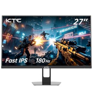 Gaming Monitor 27 inch 180hz 1ms | Fast IPS Screen 1080p Monitor|2 x HDMI 2.0 &1 x Display Port 1.4 | Support Freesync and Wall Mount | 108% sRGB with HDR 10