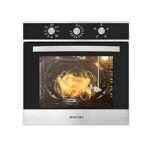 Gas Wall Oven 24 Inch CSA Certified,2.3 Cu.ft. Single, Natural Gas, Bake Broil Rotisserie, Mechanical Controls, Built-in Timer, Convection Fan in Stainless Steel