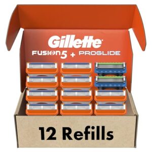 Gillette Fusion5 Men’s Razor Blade Refills, 10 Count + Fusion5 ProGlide Razor Blade Refills – 2 Count | One Pack of 12 Refills